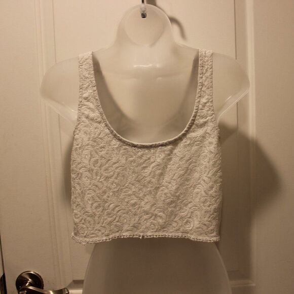 ZARA White Crop Top women size M Medium - Picture 5 of 6